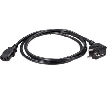 Кабель/ Кабель комп - розетка 220V EU (угловой)<VDE> 3GX1,5mm2, 1,8m, медь, Telecom <TY021-CU1.5-1.8M>
