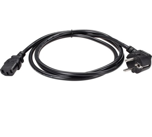 Кабель/ Кабель комп - розетка 220V EU (угловой)<VDE> 3GX1,5mm2, 1,8m, медь, Telecom <TY021-CU1.5-1.8M>