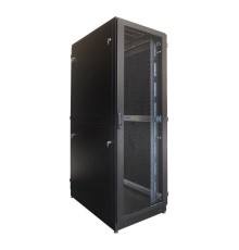 Шкаф ЦМО Шкаф серверный напольный 42U (800х1200) дверь перфорированная, задние двойные перфорированные, цвет черный