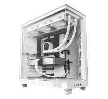 Корпус без блока питания/ Case NZXT H6 Flow, Midi-Tower, TG, 3x120mm, 2xUSB-A 3.2 + 1xUSB-C 3.2, ATX, mATX, mITX White