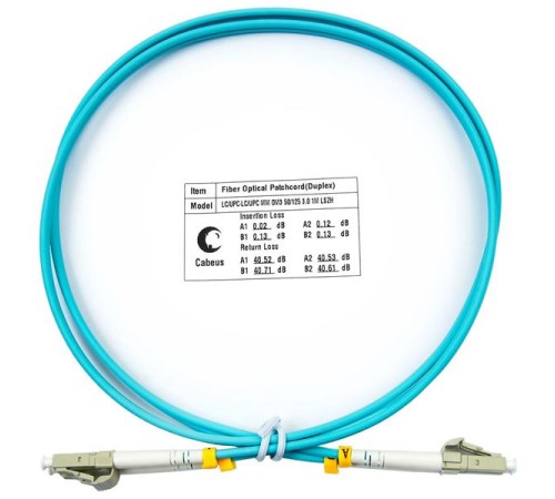 Cabeus FOP-50-LC-LC-1m Шнур оптический duplex LC-LC 50/125 mm OM3 1м LSZH Cabeus FOP-50-LC-LC-1m Шнур оптический duplex LC-LC 50/125 mm OM3 1м LSZH