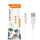 Кабель/ Кабель GoPower GP01M USB (m)-microUSB (m) 1.0м 2.4A ПВХ белый (1/800)