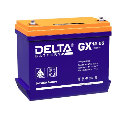Аккумуляторная батарея DELTA BATTERY GX 12-55 Аккумуляторная батарея DELTA BATTERY GX 12-55