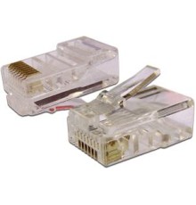  Коннектор RJ45 UTP 8P8C, универсальный, со вставкой, cat.5e, 100 шт.