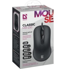 Проводная оптическая мышь Defender 52160 Optimum MB-160 черный,3 кнопки,1000 dpi