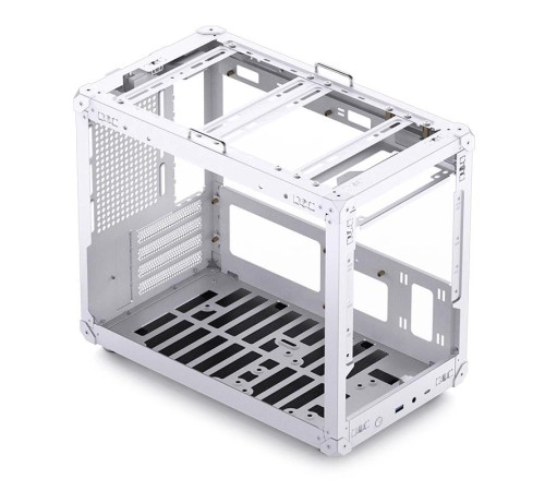 Корпус без блока питания/ Case JONSBO C6 MAX Handle, Mini-Tower, TG, no fan, 1xUSB-A 3.0 + 1xUSB-C 3.1, mATX, mITX White