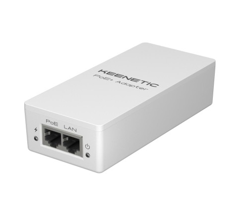 PoE+ адаптер/ Keenetic PoE+ Adapter (KN-4510) Гигабитный адаптер питания PoE+ мощностью 30 Вт 802.3af/at 2 x 1 Гбит/с PoE+ адаптер/ Keenetic PoE+ Adapter (KN-4510) Гигабитный адаптер питания PoE+ мощностью 30 Вт 802.3af/at 2 x 1 Гбит/с