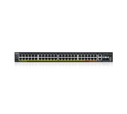Коммутатор L3 Access коммутатор Zyxel NebulaFlex Pro XGS2220-54HP, rack 19", 48xRJ-45: 1G PoE+ (8 из них PoE++), 2xRJ-45: 1/2.5/5/10G PoE++, 4xSFP+, бюджет PoE 600 Вт