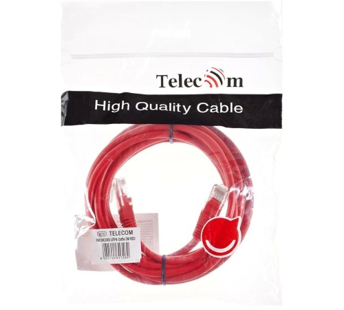 Патчкорд/ Патчкорд литой "Telecom" UTP кат.5е 3,0м красный
