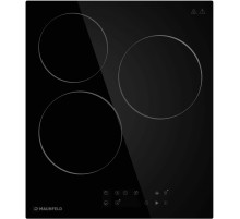 Электрическая домино MAUNFELD/ Электрическая варочная панель MAUNFELD CVCE453BK, 45см, стеклокерамика, сенсорное управление, таймер, мощность конфорок 1200, 1800, 1800 Вт, автоматическое выключение, индикатор остаточного тепла, защита от перегрева, блокир