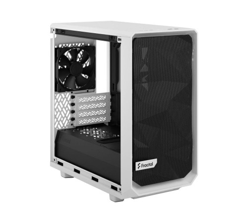 Корпус ПК без блока питания/ Case Fractal Design Meshify 2 Mini TG Clear Tint, Mini-Tower, 1x120mm + 1x140mm, 2xUSB-A 3.2 + 1xUSB 3.2 Type-C mATX, mITX, mDTX White