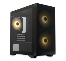 Корпус без блока питания/ Case HSPD M320, Mesh Mini-tower, Black, slide TG, 0.45 SPCC, 2x140mm ARGB (M11-140)+1x120mm ARGB (M11-120) mATX, mITX 160/340/184mm 2x2.5", 2x3.5", 4xPCI 2xUSB-A 3.0, 1xUSB-A 1.0 390x200x385mm