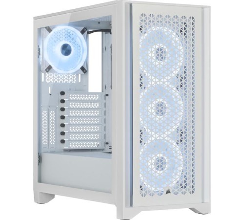 Корпус без блока питания/ Case Corsair iCUE 4000D RGB Airflow, Midi-Tower, TG, 3x120mm RGB, 1xUSB-A 3.2, 1xUSB 3.2 Type-C, E-ATX, ATX, mATX, mITX White
