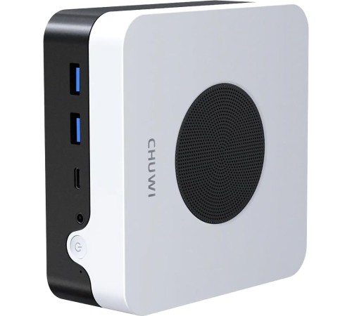 Компьютер Chuwi LarkBox X  Intel N-series N150(0.8Ghz)/12288Mb/512SSDGb/Int:Intel UHD Graphics/BT/WiFi/war 1y/0.4kg/Grey+White/Win11Pro + USB2.0*2/USB3.2*2/Type-C*1/HDMI*1/DP*1/RJ45*2/WIFI6,BT5.2/bracket