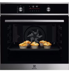 Встраиваемые электрические духовки ELECTROLUX/ Электрический духовой шкаф с конвекцией, приготовление на пару, объем 72 л, 10 режимов, автопрограммы, очистка пиролитическая, 3 стекла в дверце, направляющие проволочные + телескопические (1 уровень)