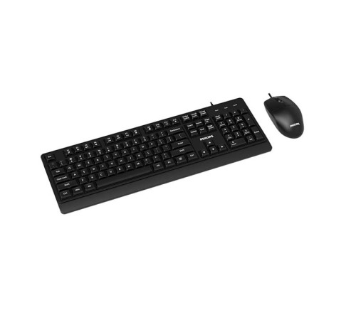 Аксессуары Philips Проводной Комплект  SPT6247, USB 2.0 104 клав/3 кнопки, 1600dpi, русская заводская раскладка, чёрный