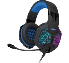 Игровые стереонаушники с микрофоном SVEN AP-U980MV, черный-синий (USB, LED, 7.1)