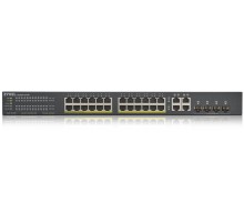 Коммутатор/ ZYXEL GS1920-24HPv2 Hybrid Smart switch PoE+ ZYXEL Nebula Flex, 24xGE PoE+, 4xCombo (SFP/RJ-45), budget PoE 375W, Standalone / cloud management