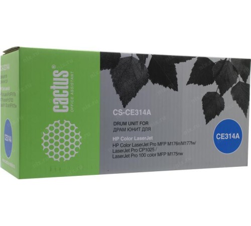-/ Блок фотобарабана Cactus CS-CE314A CE314A черный ч/б:14000стр. для HP CLJ CP1012 Pro/CP1025 Pro/CP10