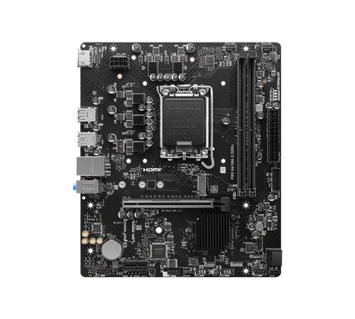 Материнская плата MSI PRO H610M-S DDR4 H610,LGA1700,2DDR4,1PCI-Ex16,1PCI-Ex1,2M.2,2SATA3.0,4USB3.2Gen1,8U