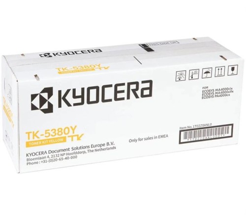 Тонер Kyocera Тонер-картридж TK-5380Y для ECOSYS MA4000cifx/MA4000cix/PA4000cx жёлтый (10000 стр.) Тонер Kyocera Тонер-картридж TK-5380Y для ECOSYS MA4000cifx/MA4000cix/PA4000cx жёлтый (10000 стр.)