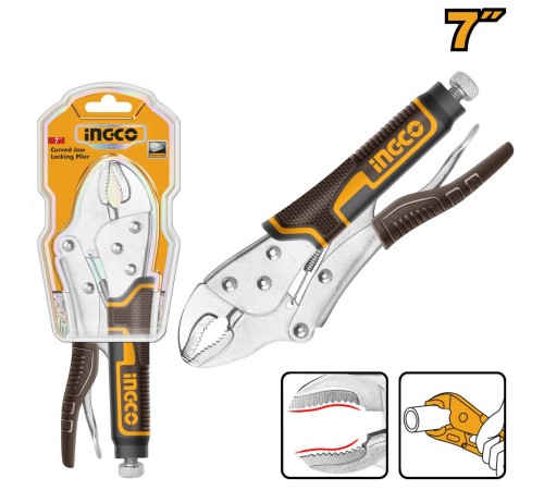 Клещи зажимные 180 мм INGCO HCJLW0207 Клещи зажимные 180 мм INGCO HCJLW0207