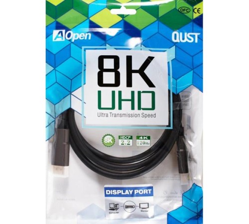 Кабель/ Кабель соединительный DISPLAY PORT v1.4, 8K@60Hz, 1.5m iOpen (Aopen/Qust) <ACG633-1.5M>