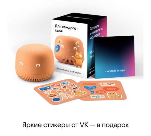 Колонка VK Капсула Нео (оранжевый)/ VK Капсула Нео (оранжевый)