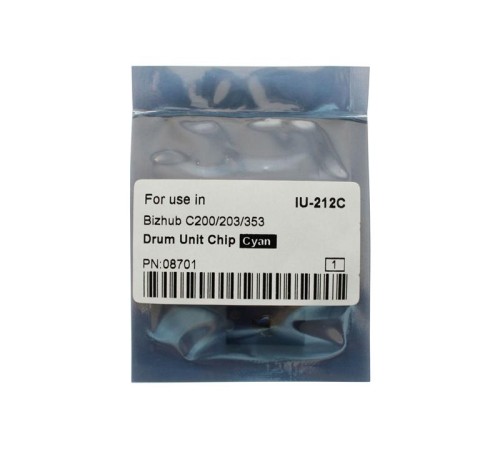 Чипы Чип драм-юнита для KONICA MINOLTA Bizhub C200/C200E/C203/C253/C353 (CET) Cyan, (WW), 90000 стр., (унив.), CET8701