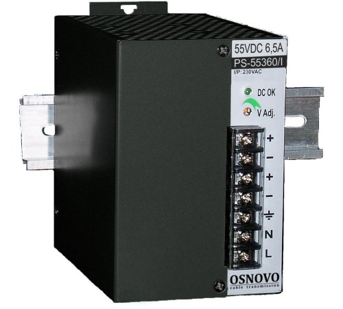 Блок питания/ OSNOVO Промышленный блок питания. DC55V, 6,5A (360W). Диапазон входных напряжений: AC195-265V