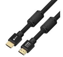 GCR Кабель Premium 0.5m HDMI 2.1, ECO Soft капрон, черно-красный, HDR 4:4:4, Ultra HD, 8K 60Hz/4K*120Hz, 3D, 48 Гбит/с, 3 Х экран с армированием, GCR-55763