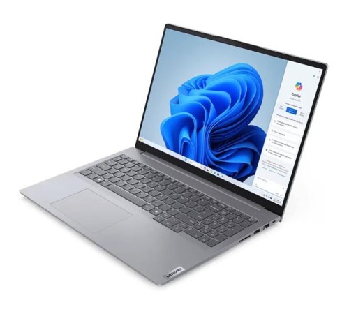 Ноутбук Lenovo ThinkBook 16 G7 IML 16" WUXGA(1920x1200)IPS 300N, Ultra 5 125U, 2x8GB DDR5 5600, 512GB SSD M.2, Intel Graphics, WiFi6E, BT, FPR,Kb Ru/Eng, FHD+IR Cam, 45Wh, 65W USB-C, Win 11 Pro ENG, 1Y, 1.7kg