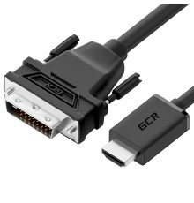 GCR Кабель 0.5m HDMI-DVI, 19M / 25M Dual Link, черный, 30 AWG, двойной экран, GCR-55518