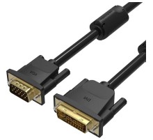 Кабель Vention DVI-I Dual link 24+5M/VGA 15M с ферритовым фильтром - 1.5м.