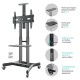ONKRON мобильная стойка для ТВ и профессиональных дисплеев 40"-70", макс 45.5кг, чёрная TS1551