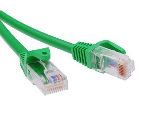 Патч-корд неэкранированный CAT6 U/UTP 4х2, LSZH, зелёный, 1.0м