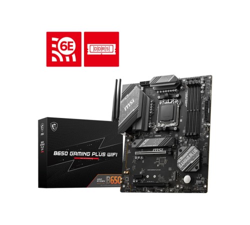 Материнская плата/ MB MSI AMD B650 sAM5, 4xDDR5(256GB), HDMI 2.1/DP, 2xPCIe 4.0x16, 1xPCIe 3.0, 1xLAN (2.5GbE), Wi-Fi, BT, 4xSATA 6Gb/s, 2xM.2, 1xUSB-C, 6xUSB 3.2, ATX Материнская плата/ MB MSI AMD B650 sAM5, 4xDDR5(256GB), HDMI 2.1/DP, 2xPCIe 4.0x16, 1xPCIe 3.0, 1xLAN (2.5GbE), Wi-Fi, BT, 4xSATA 6Gb/s, 2xM.2, 1xUSB-C, 6xUSB 3.2, ATX