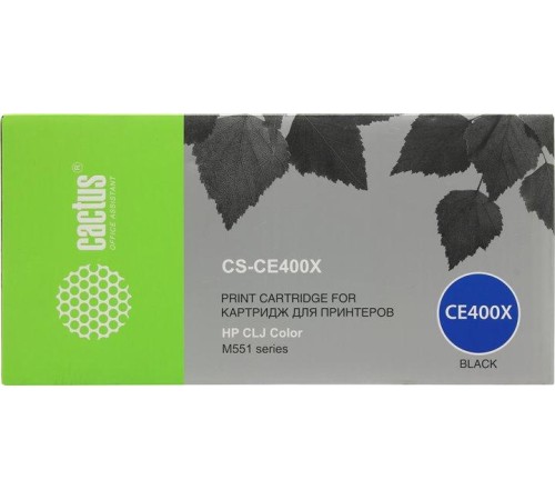 -/ Картридж лазерный Cactus CS-CE400X CE400X черный (11000стр.) для HP LJ M551