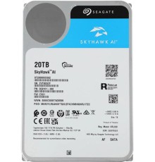 Жесткий диск Seagate SkyHawk AI HDD 3.5" SATA 20Tb, 7200 rpm, 256Mb buffer, 512e, ST20000VE002, 1 year