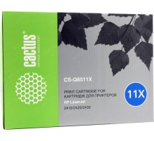 -/ Картридж лазерный Cactus CS-Q6511X Q6511X черный (12000стр.) для HP LJ 2410/2420/2420DN/2430