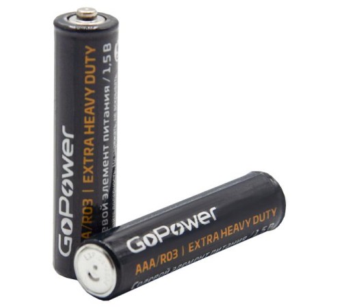 Батарейка AAA/ Батарейка GoPower R03 AAA BL4 Heavy Duty 1.5V (4/48/576) блистер (4 шт.) Батарейка AAA/ Батарейка GoPower R03 AAA BL4 Heavy Duty 1.5V (4/48/576) блистер (4 шт.)