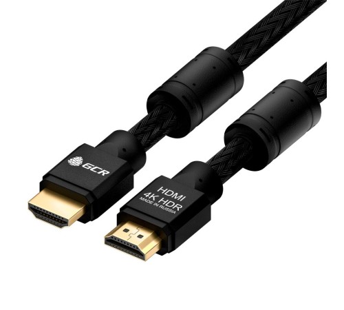 GCR Кабель 10.0m HDMI версия 2.0, HDR 4:2:0, Ultra HD, 4K 60 fps 60Hz/5K*30Hz, 3D, AUDIO, 18.0 Гбит/с, 28/28 AWG, OD7.8mm, тройной экран, черный нейлон, AL корпус черный, фер.кольца, GCR-53191 GCR Кабель 10.0m HDMI версия 2.0, HDR 4:2:0, Ultra HD, 4K 60 fps 60Hz/5K*30Hz, 3D, AUDIO, 18.0 Гбит/с, 28/28 AWG, OD7.8mm, тройной экран, черный нейлон, AL корпус черный, фер.кольца, GCR-53191