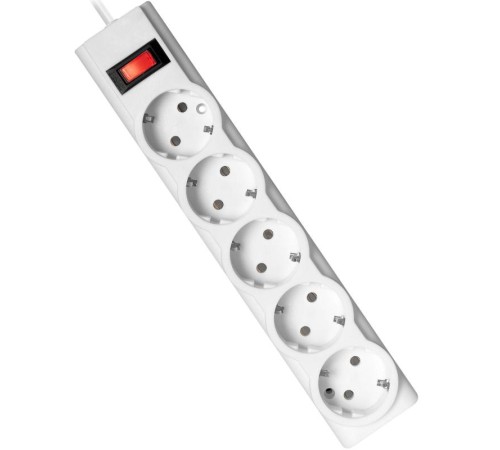 Сетевой фильтр ILS 351 1.8 м, белый, 5 розеток/ Surge protector Defender ILS 353 1.8 m, white, 5 outlets