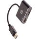Кабель-переходник/ Кабель-переходник DisplayPort(M) ---> HDMI(F)+VGA(F)4K@30Hz VCOM Allum shell<CG640M-0.15>