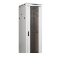 Шкаф сетевой 19" LINEA N 24U 600х800 мм стеклянная передняя дверь серый