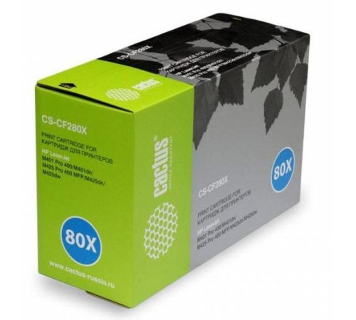 -/ Картридж лазерный Cactus CS-CF280XS CF280X черный (6900стр.) для HP LJ Pro 400/M401/M425