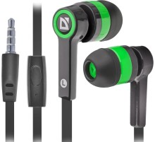 Defender Гарнитура для смартфонов Pulse 420 черный + зеленый, вставки