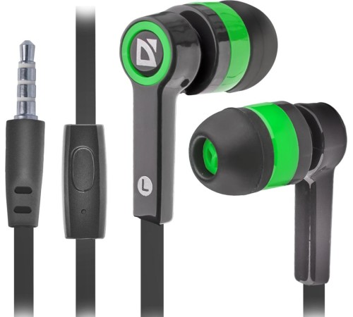 Defender Гарнитура для смартфонов Pulse 420 черный + зеленый, вставки