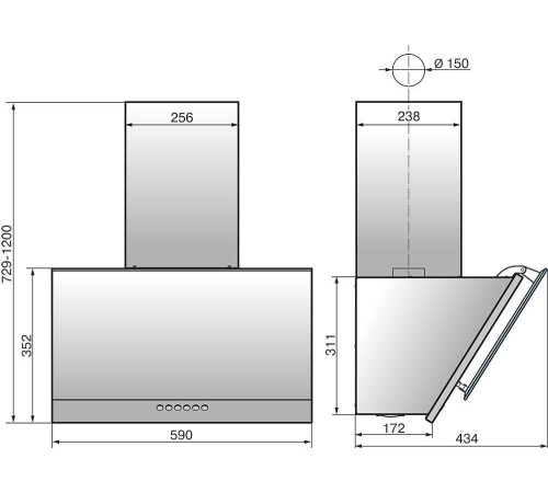 Вытяжка ELIKOR GOOD, Кухонная вытяжка ELIKOR Рубин Stone S4 60П-700-Э4Д топ.молоко/sanded sahara 440