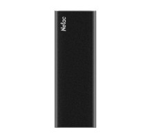 SSD накопитель Netac Z SLIM Black 2TB USB 3.2 Gen 2 Type-C External SSD, R/W up to 550MB/480MB/s,with USB-C to USB-A cable and USB-A to USB-C adapter 3Y wty